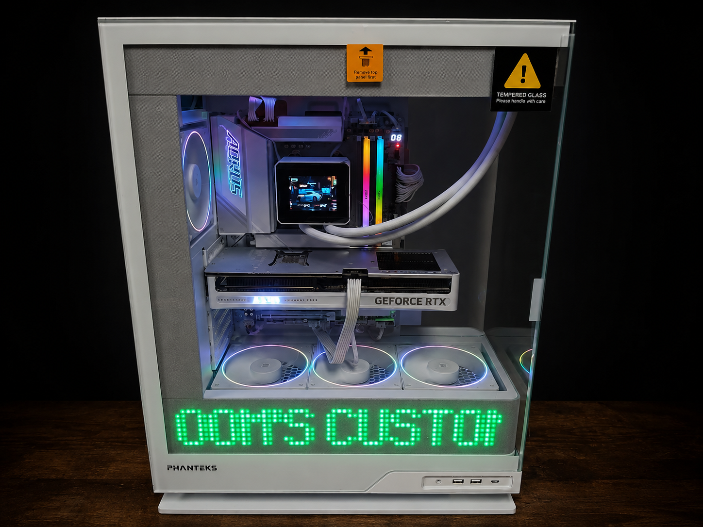 White gaming PC on on a desk